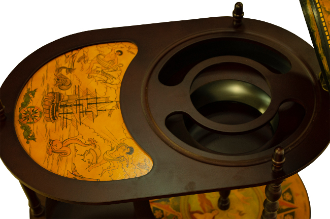 Глобус-бар напольный сфера 42см, 81*51*91 со столом