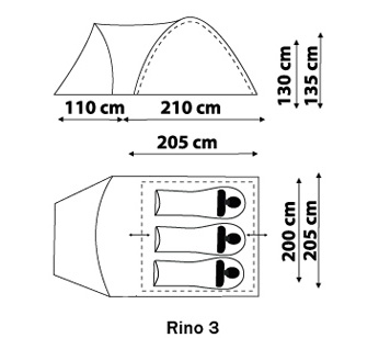 Палатка Rino 3