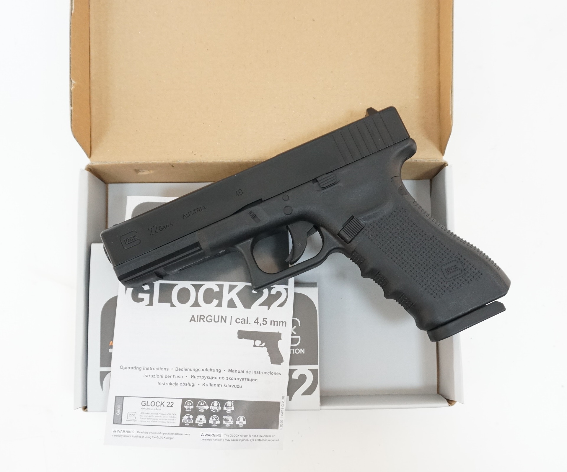 Пистолет пневматический Glock 22, к.4,5мм